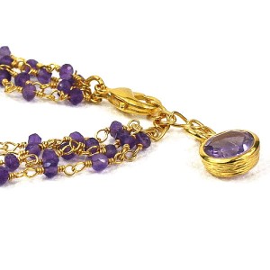 Amethyst Gold Plated Bracelet Amethyst Gold Plated Bracelet