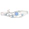 Blue Opalite Silver Bangle
