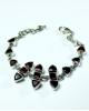 Garnet Silver Bracelet