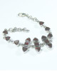 Garnet Silver Bracelet