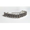 Hinged Garnet Silver Bracelet