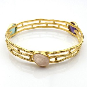 Gold Plated Semi-precious Gemstone Bracelet Gold Plated Semi-precious Gemstone Bracelet