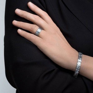 Interlinked Oxidized Silver Tuttu Bracelet