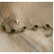 Cabochon Olive Green Topaz Silver Bracelet