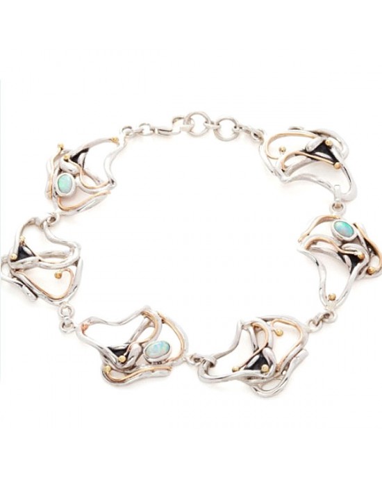 Opalites Silver Bracelet-BRACELETS & BANGLES Opalites Silver Bracelet