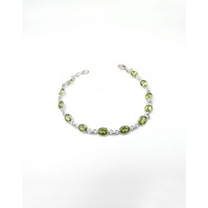 Peridot Silver Bracelet Peridot Silver Bracelet