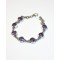 Round Amethyst Silver Bracelet