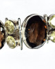 Large Smoky Quartz and Lemon Topaz Silver Bracelet Large Smoky Quartz and Lemon Topaz Silver Bracelet