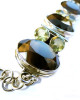 Large Smoky Quartz and Lemon Topaz Silver Bracelet Large Smoky Quartz and Lemon Topaz Silver Bracelet