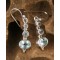 Blue Topaz 3 Stone Silver Hook Earrings