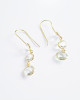 Green Amethyst Silver Gold Vermeil Hook Earrings Green Amethyst Silver Gold Vermeil Hook Earrings