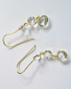 Green Amethyst Silver Gold Vermeil Hook Earrings Green Amethyst Silver Gold Vermeil Hook Earrings