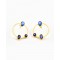 Gold Vermeil Silver Kyanite Trinity Hoop Earrings