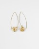 Algae Long Hook Earrings, Gold - Kiena-Jewellery