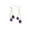 Amethyst Silver Chain Earrings