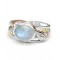 Oval Cabochon Moonstone Silver Ring