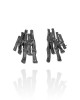Basalt Oxidised Silver Stud Earrings