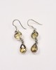 Citrine Silver Hook Earrings-HOOK EARRINGS Citrine Silver Hook Earrings