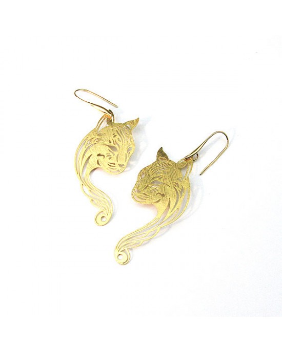 Gold Plated Panther Earrings