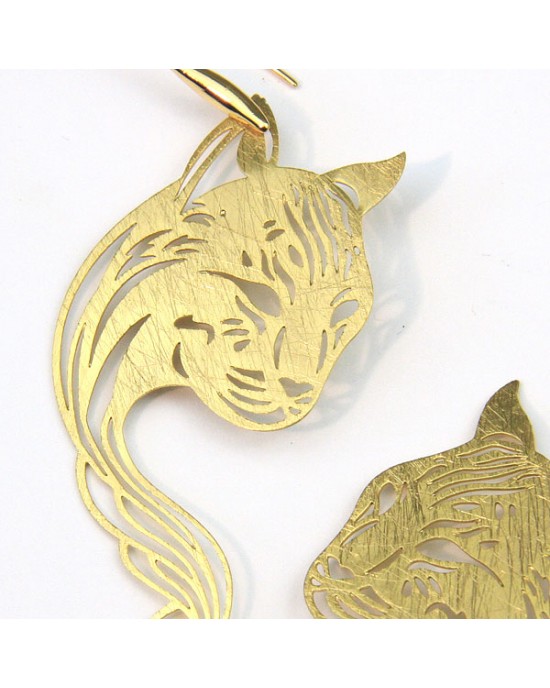 Gold Plated Panther Earrings