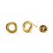 Gold Plated Silver Circular Stud Earrings