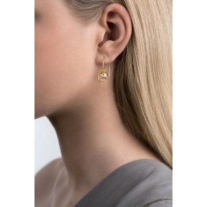Gold Plated Silver Crystal Pearl Earrings