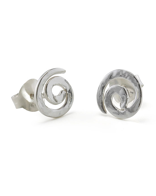 Silver Spiral Stud Earrings Silver Spiral Stud Earrings