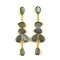 Labradorite Gold Plated Drop Earrings