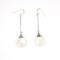 Long Silver Shell Hook Earrings