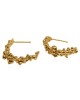 Mammatus Silver Gold Round Earrings