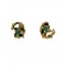 Raw Emerald Earrings, Silver, Gold, Out of the Sea