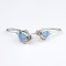 Oval Opalite Silver Hook Earrings