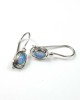Oval Opalite Silver Hook Earrings-EARRINGS Oval Opalite Silver Hook Earrings