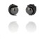 Oxidised Silver with Black Crystal Pearl Earrings