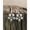 Pearl Flower Silver Earrings