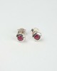 Ruby Silver Stud Earrings-STUD EARRINGS Ruby Silver Stud Earrings