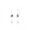 Silver Crystal Black Pearl Earrings