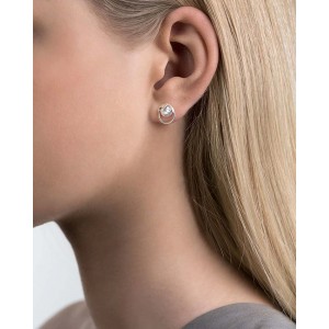 Silver Crystal Pearl Stud Earrings Silver Crystal Pearl Stud Earrings