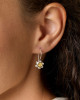 Silver, Gold Daffodil Hook Earrings Silver, Gold Daffodil Hook Earrings