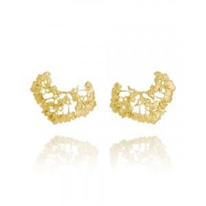 Silver Earrings, Gold Plated, Erika