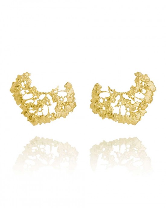 Silver Earrings, Gold Plated, Erika