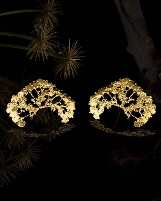 Silver Earrings, Gold Plated, Erika