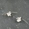 Silver Flower Hook Earrings