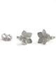 Silver Flower Stud Earrings-STUD EARRINGS Silver Flower Stud Earrings