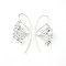 Silver Multi Flower Hook Earrings 