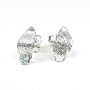 Silver Raven Stud Earrings