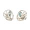 Silver Stud Blue Topaz Goldfill Earrings