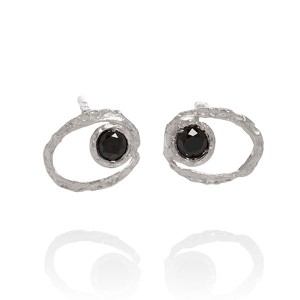 Silver Tourmaline Quartz Earrings