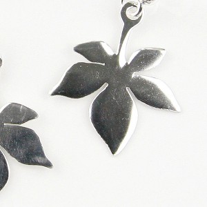 Small Sterling Silver Leaf Earrings Small Sterling Silver Leaf Earrings