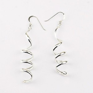 Spiral Silver Hook Earrings Spiral Silver Hook Earrings